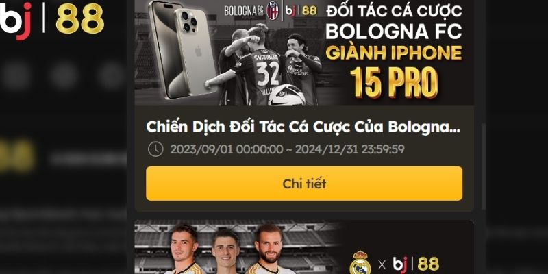 Những chương trình ưu đãi độc quyền tại BJ88