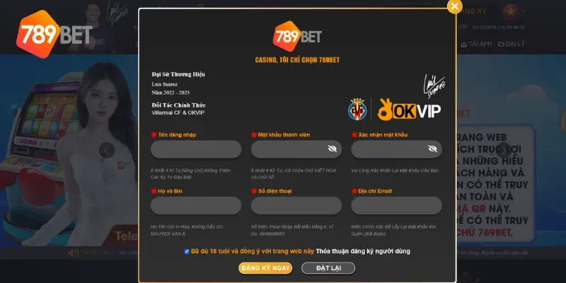 Quy trình đăng ký 789BET